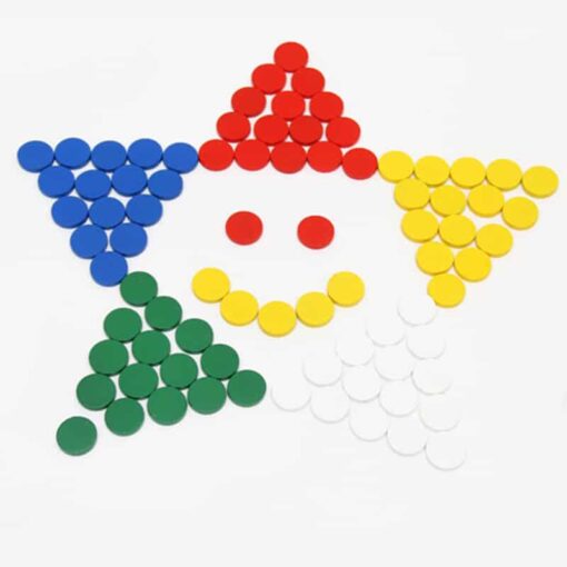 Plaques-rondes-multicolores-Montessori-étoile