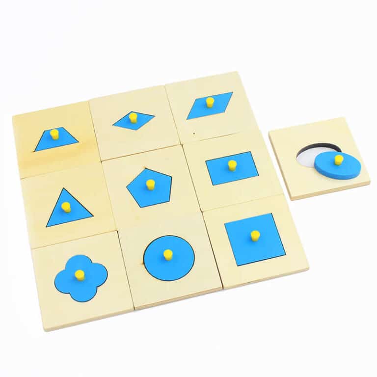 Puzzle Montessori à encastrer formes géométriques photo