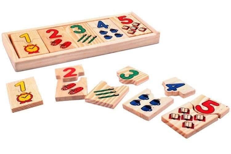 Jeux Éducatif Montessori Puzzles en Bois, Apprendre à Compter et