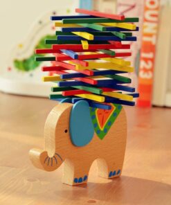 Éléphant-en-bois-equilibre-dexterite