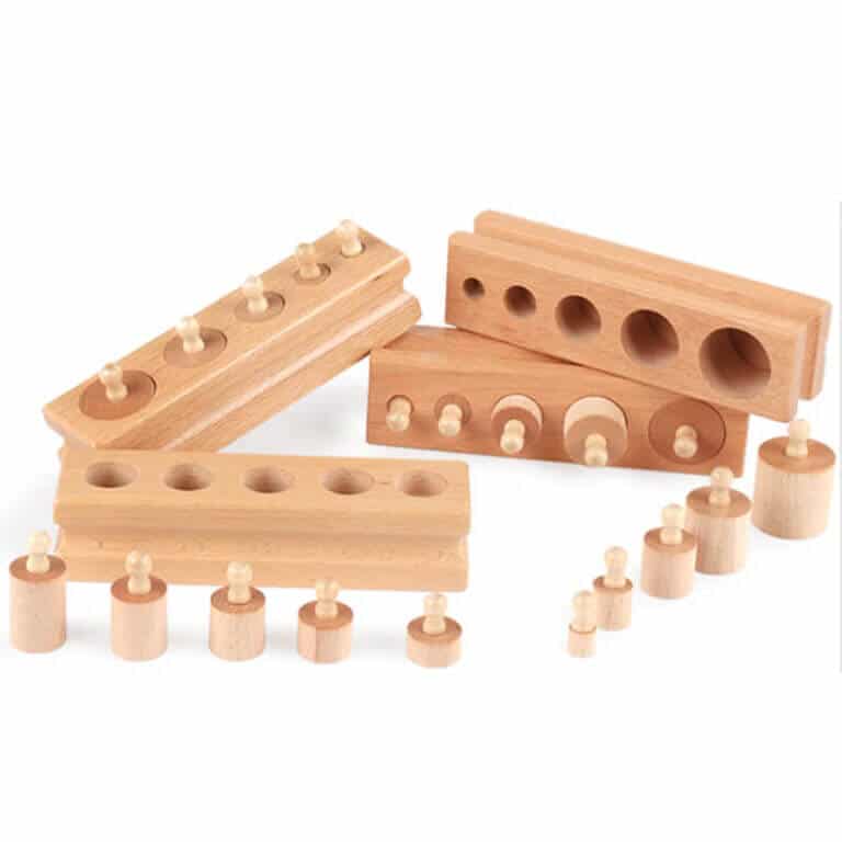 blocs des cylindres montessori 1 à 4