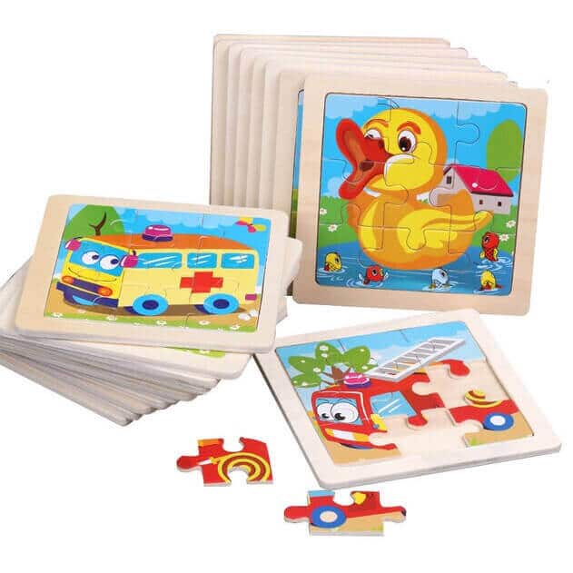 Articles Lot de 4 puzzles en bois pour les tout-petits de 2 à 4