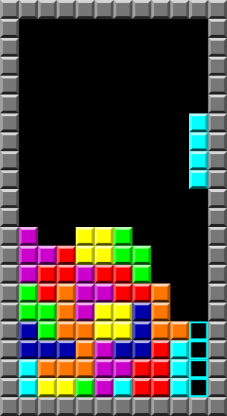 jeu typique Tetris sur Eletronika 60