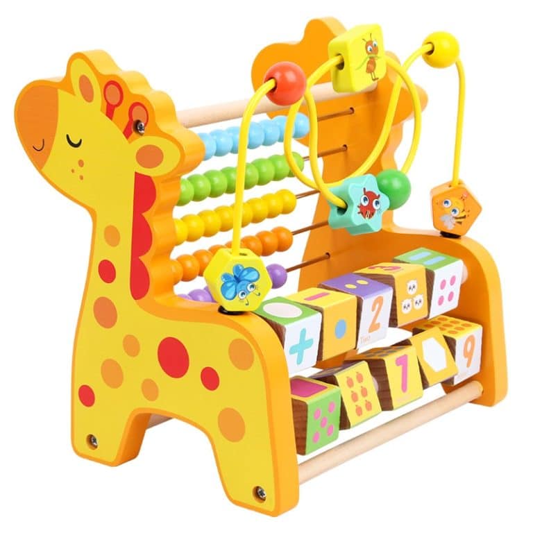 Abaque Montessori Multifonctions 3 en 1 girafe