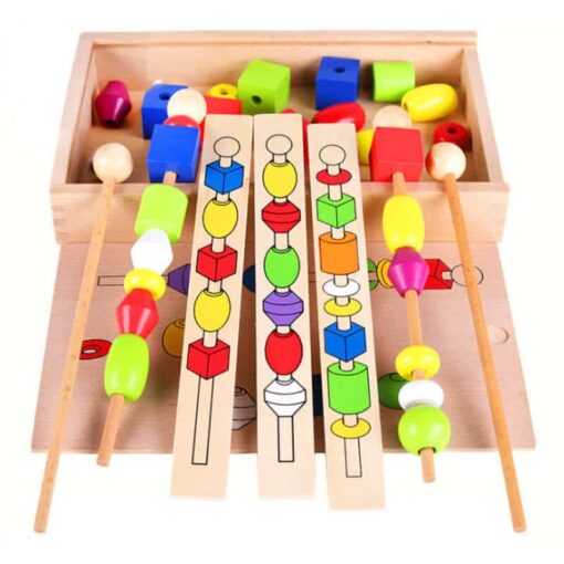 Jeu de perles en bois Sequences Montessori 2