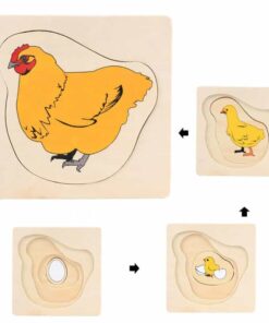 Puzzle-Évolutif-3D-Montessori-Plantes-Animaux-poule