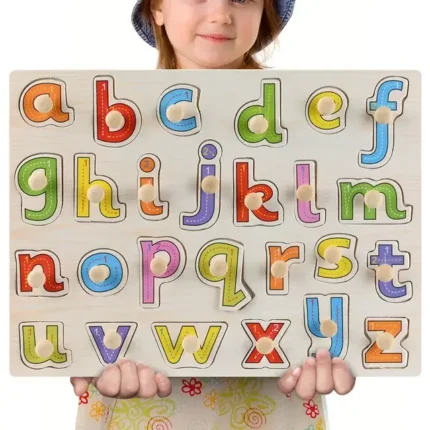 Puzzle d'apprentissage des lettres en bois minuscule
